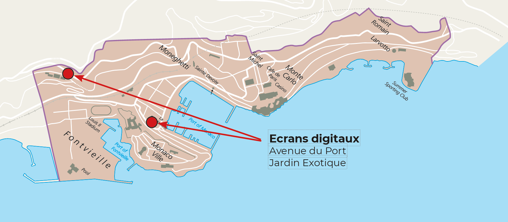 Ecrans digitaux - jardin Exotique